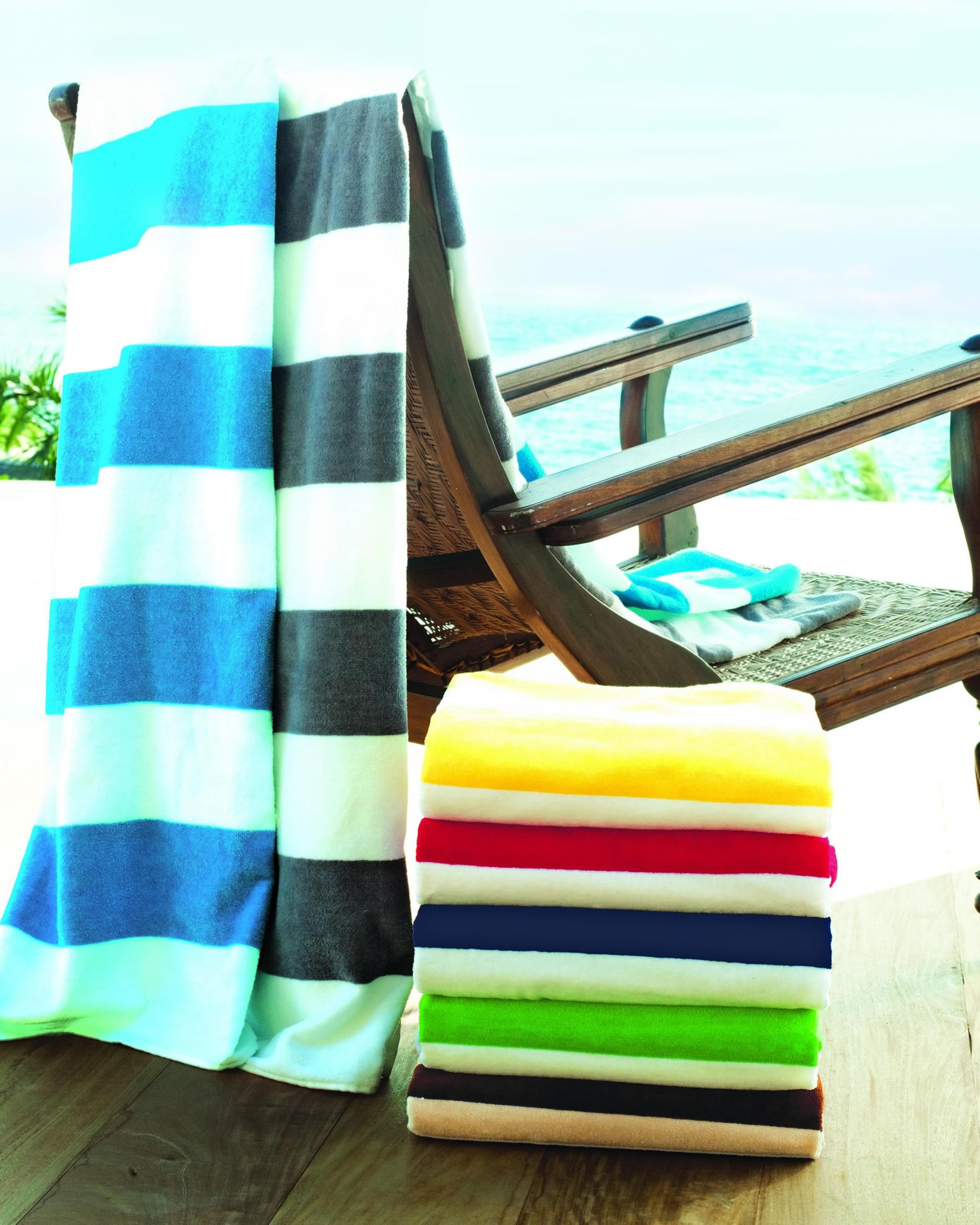 Towel Specialties. Horizontal Cabana Stripe Beach Towel