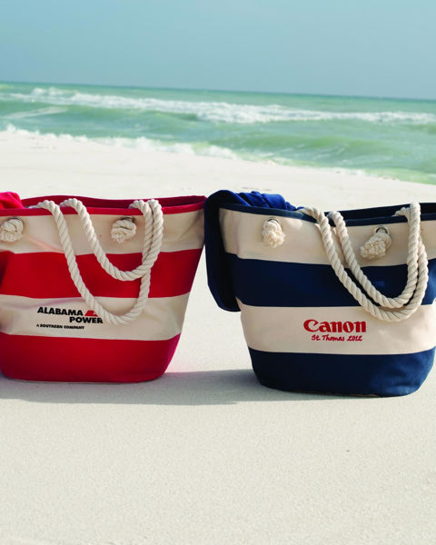 Vintage Cabana Canvas Tote & Beach Towel Set