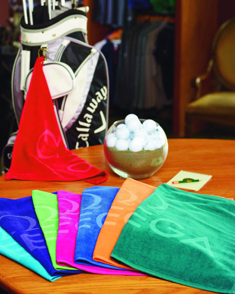 Picture of Turkish Signature Colored Midweight Golf Towel