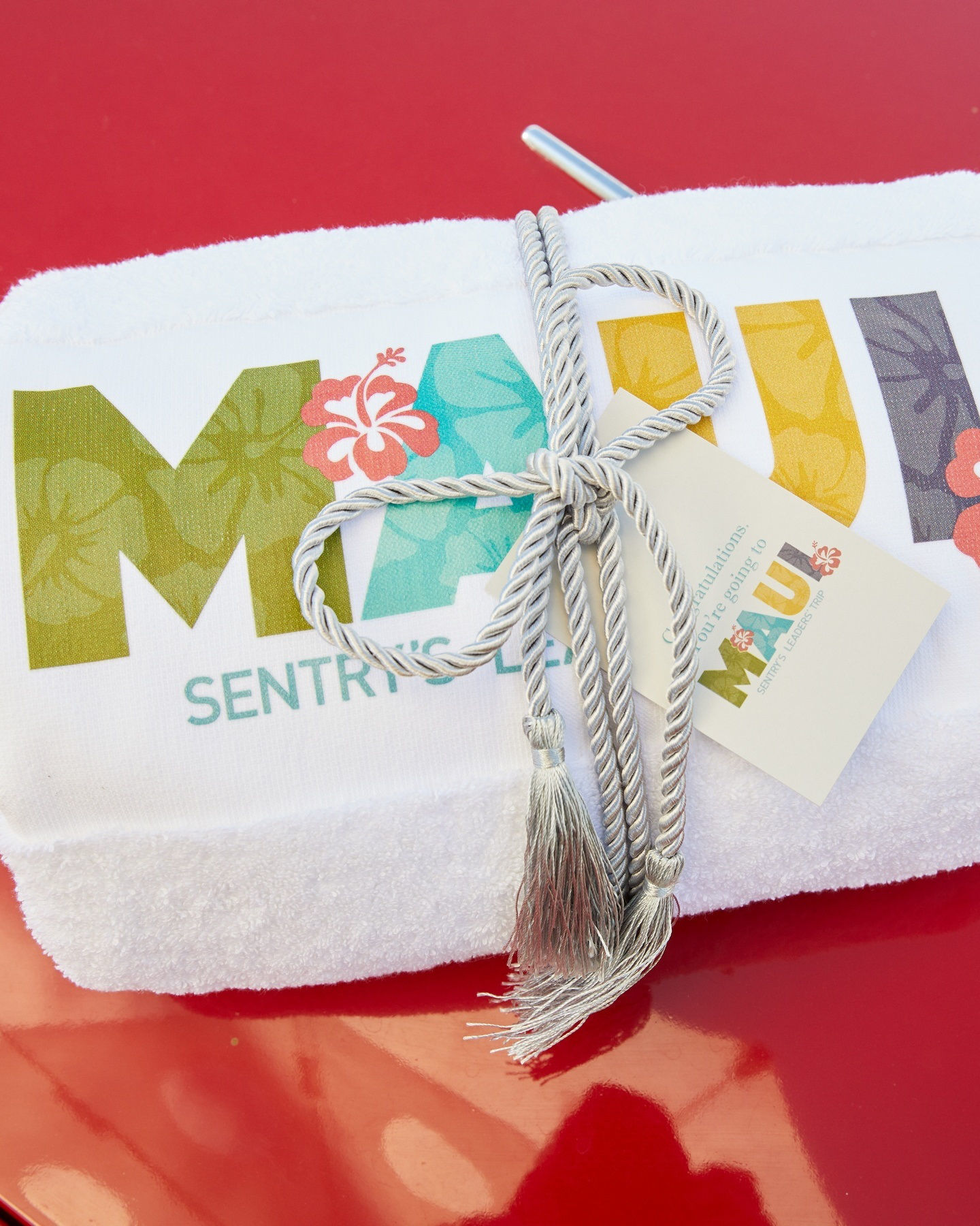 Towel Specialties. Braided Tassel and Gift Tag